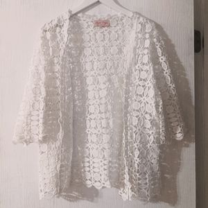 Belle poque white lace shrug size XL